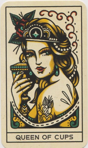 Queen of Cups from the Tattoo Tarot