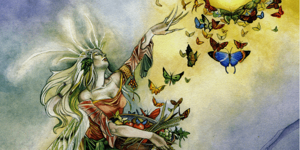 Detail from the Empress, Shadowscapes Tarot, art by Stephanie Pui-Mun Law