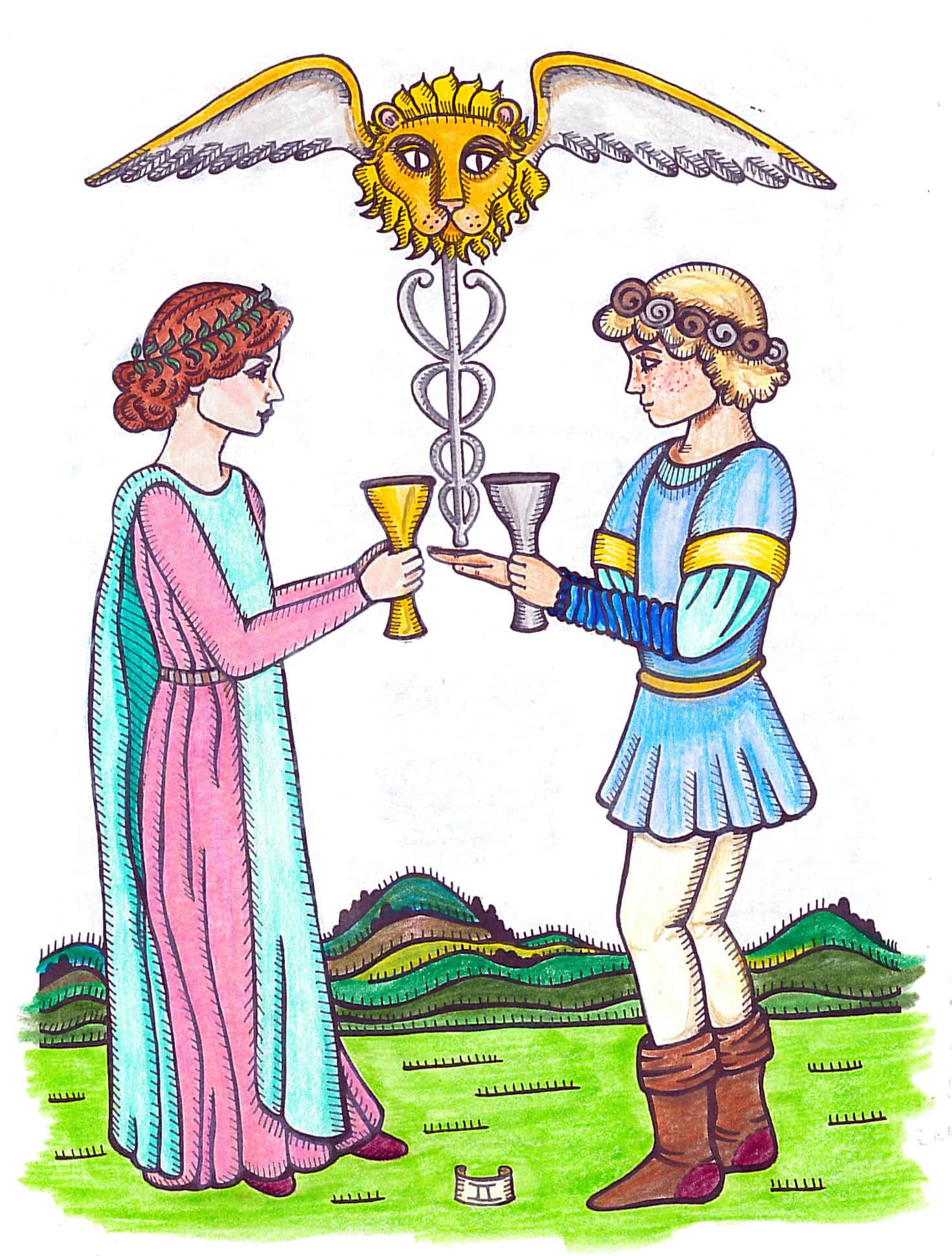 Tarot By Design Workbook, Two of Cups