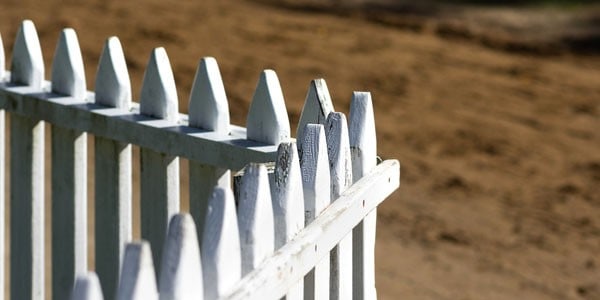 White picket fence, photo by Dave Lawler