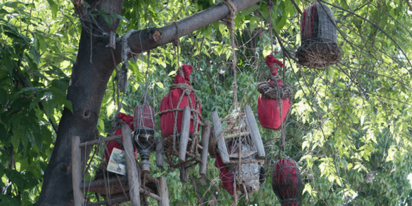 At the Vodou shrine, photo by Carsten ten Brink