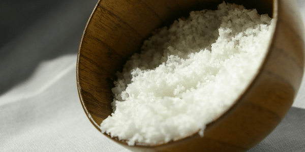 Bowl of sea salt, photo by Happy Krissy