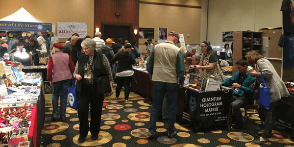 Conference booths, photo by Ashley Naftule