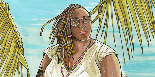 Next World Tarot Detail from the High Priestess, Next World Tarot, by Cristy C. Road