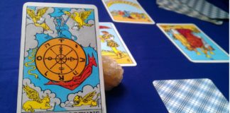 Learning tarot: Three ways to read the cards everyday Detail of Wheel of Fortune, Rider Tarot, by Pamela Colman Smith, photo by Numerology Sign