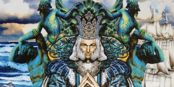 Detail of the King of Cups from the Tarot Illuminati