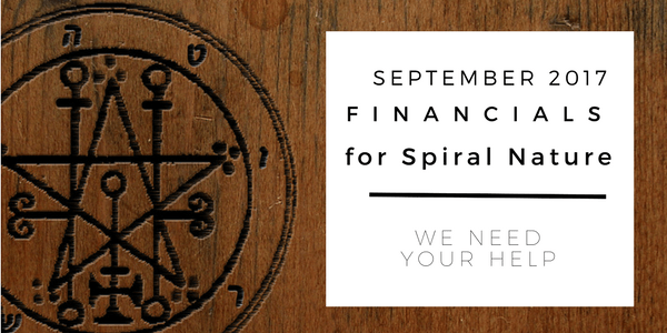 September 2017 financials for Spiral Nature Magazine Financials for Spiral Nature August 2017