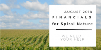 August 2018 financials for Spiral Nature Magazine Financials for Spiral Nature August 2018