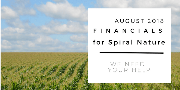 Financials for Spiral Nature August 2018