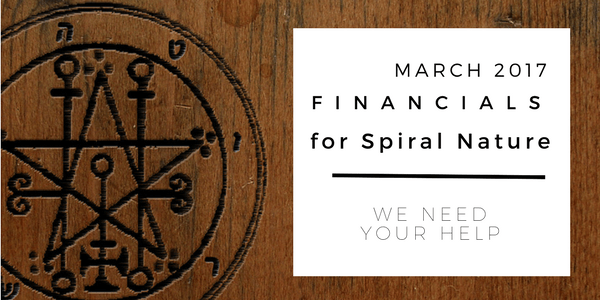 March 2017 financials for Spiral Nature Magazine Financials for Spiral Nature March 2017