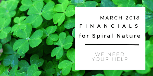 March 2018 financials for Spiral Nature Magazine Financials for Spiral Nature March 2018