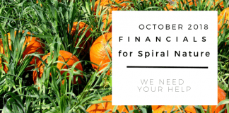 October 2018 financials for Spiral Nature Magazine Financials for Spiral Nature October 2018