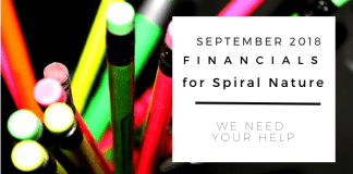 September 2018 financials for Spiral Nature Magazine Financials for Spiral Nature September 2018
