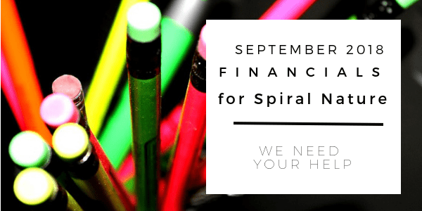 Financials for Spiral Nature September 2018