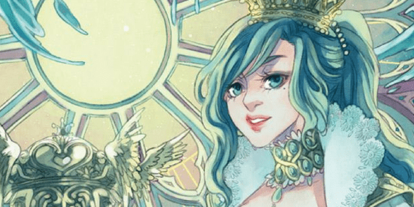 Mystical Manga Tarot, detail of The Queen of Cups