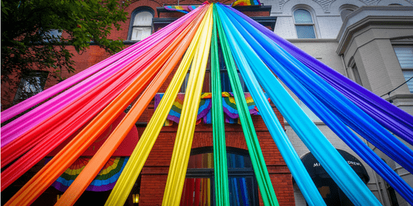 Rainbow ribbons, photo by Ted Eytan