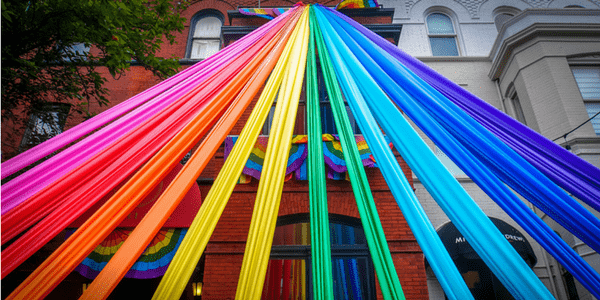 Beyond the gender binary in Pagan practice Rainbow ribbons, photo by Ted Eytan