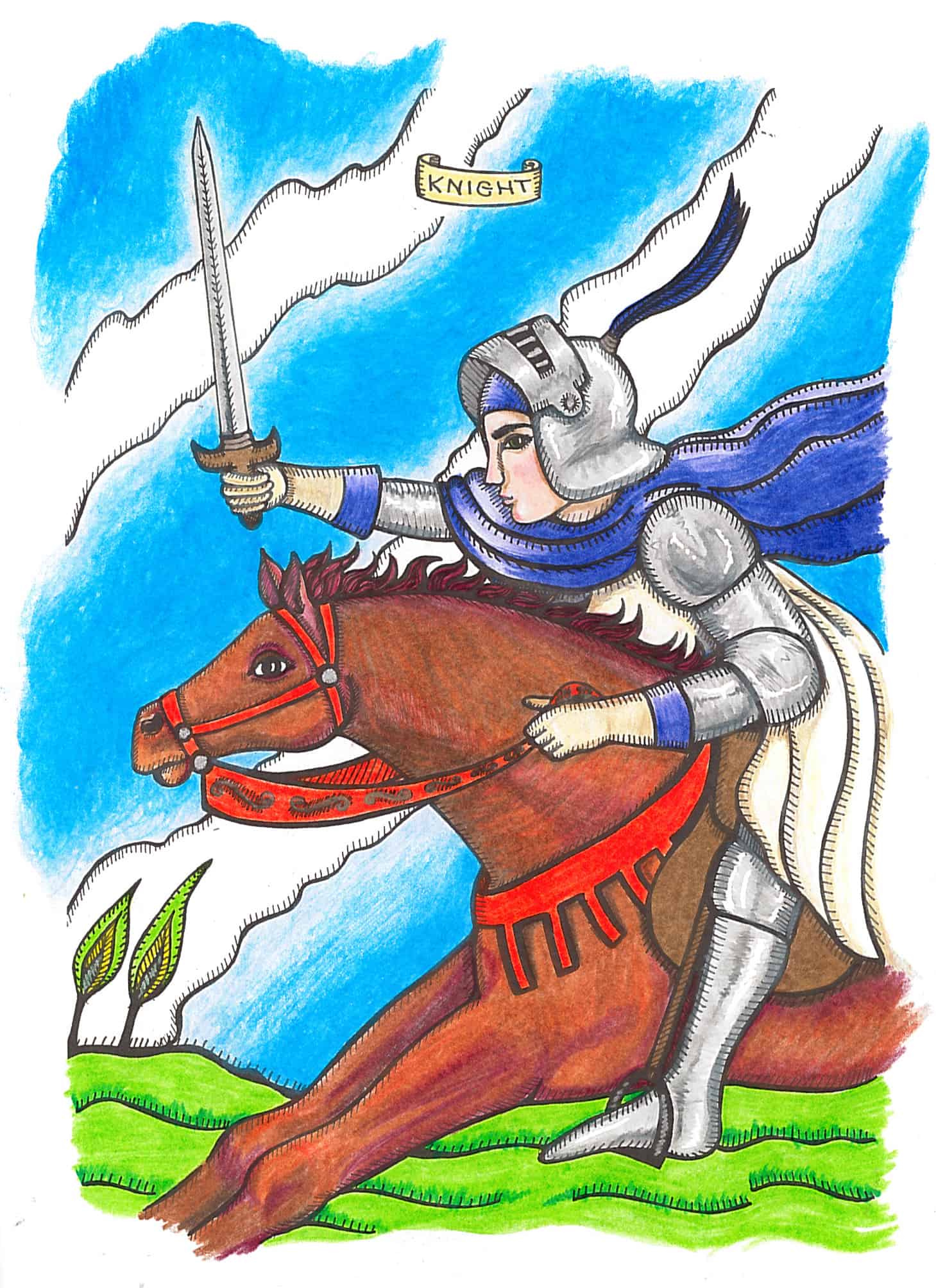 Tarot By Design Workbook, Knight of Swords