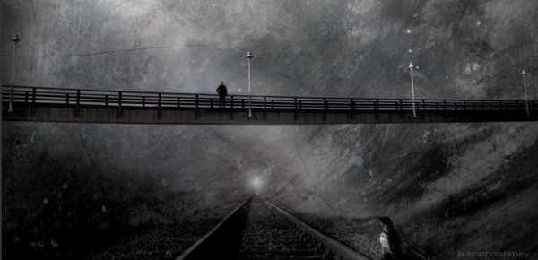 Bridge, railway, image by H Koppdelaney