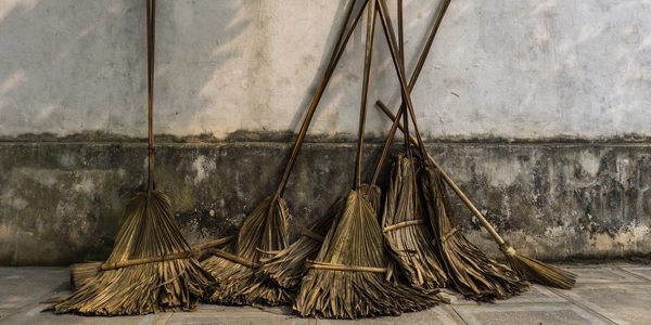 Palm leaf brooms, photo by Gavin White