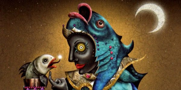 Deviant Moon Tarot, detail from the Page of Cups