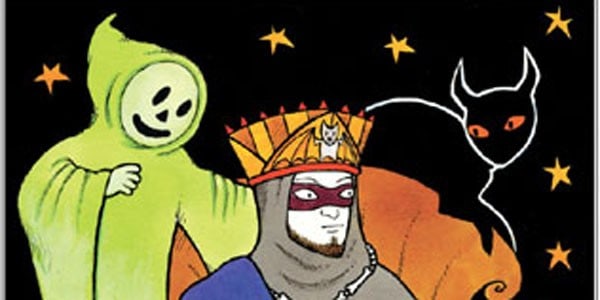 Halloween Tarot, detail from the King of Ghosts