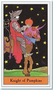 Halloween Tarot, the Knight of Pumpkins