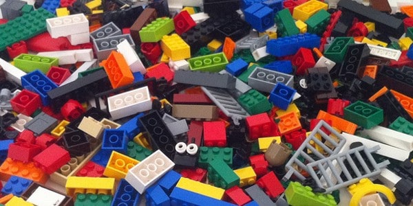Lego pile, photo by Justin Grimes