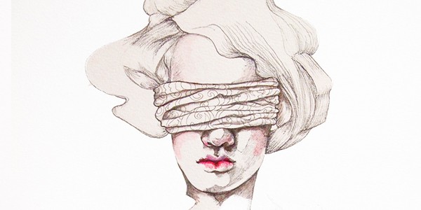 Linestrider Tarot, by Siolo Thompson Detail from Eight of Swords, from the Linestrider Tarot