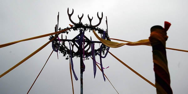 Beltane: Dancing with the faery folk May pole, photo by Amelia Wells