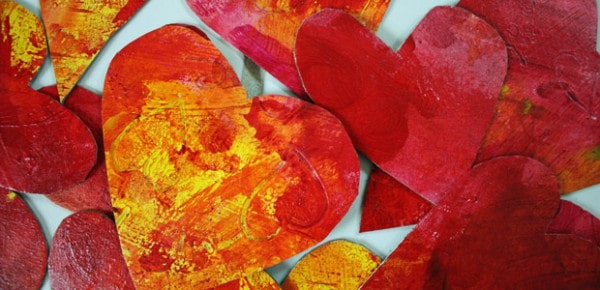 Painted hearts, photo by Judy Merrill-Smith