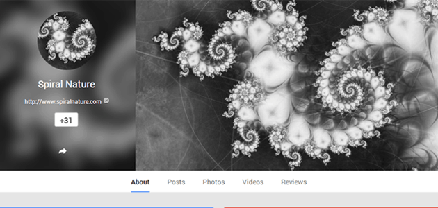 Spiral Nature is on Google+ Spiral Nature Google Plus