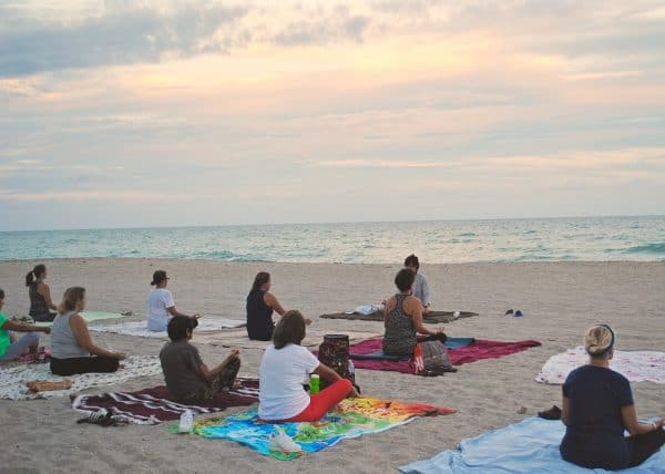 Yoga on the beach